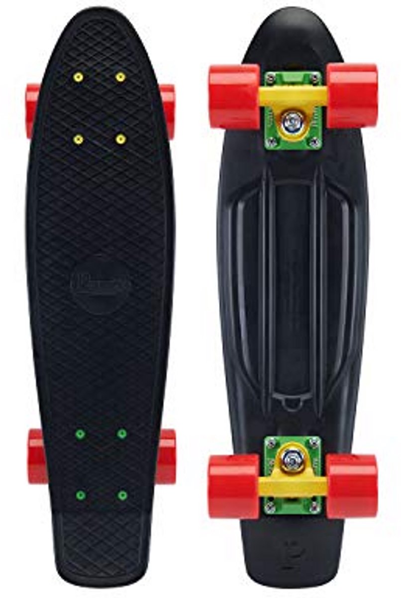 Klassieke Skateboard Compact Board Stad Cruisen Wendbaar Ontwerp 22 Inch Rasta