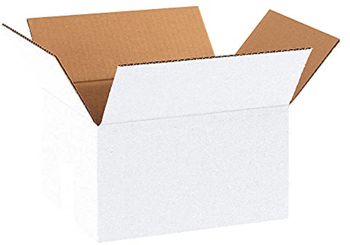 Verhuisdozen Golfkarton - Verzenddozen Opslagdozen - Veilig Verpakken - Robuust Duurzaam - 30x25x20 cm - Wit