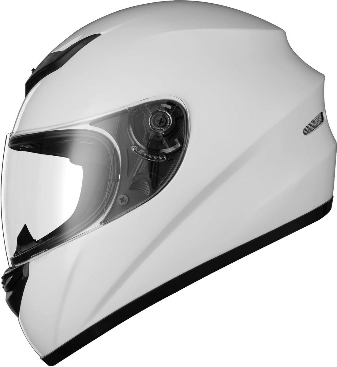 Motorhelm Integraal - Bromfietshelm Heren Dames - Veilig Rijden - ECE 22.06 Gecertificeerd - Maat XL - Wit