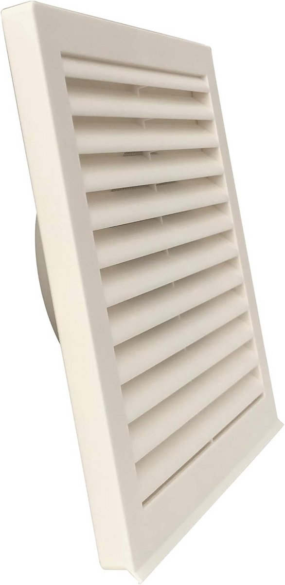 Ventilatierooster Kunststof - Afdekrrooster - Ventilatie Verbeteren - Met Vliegenbescherming - DN 125 - Wit
