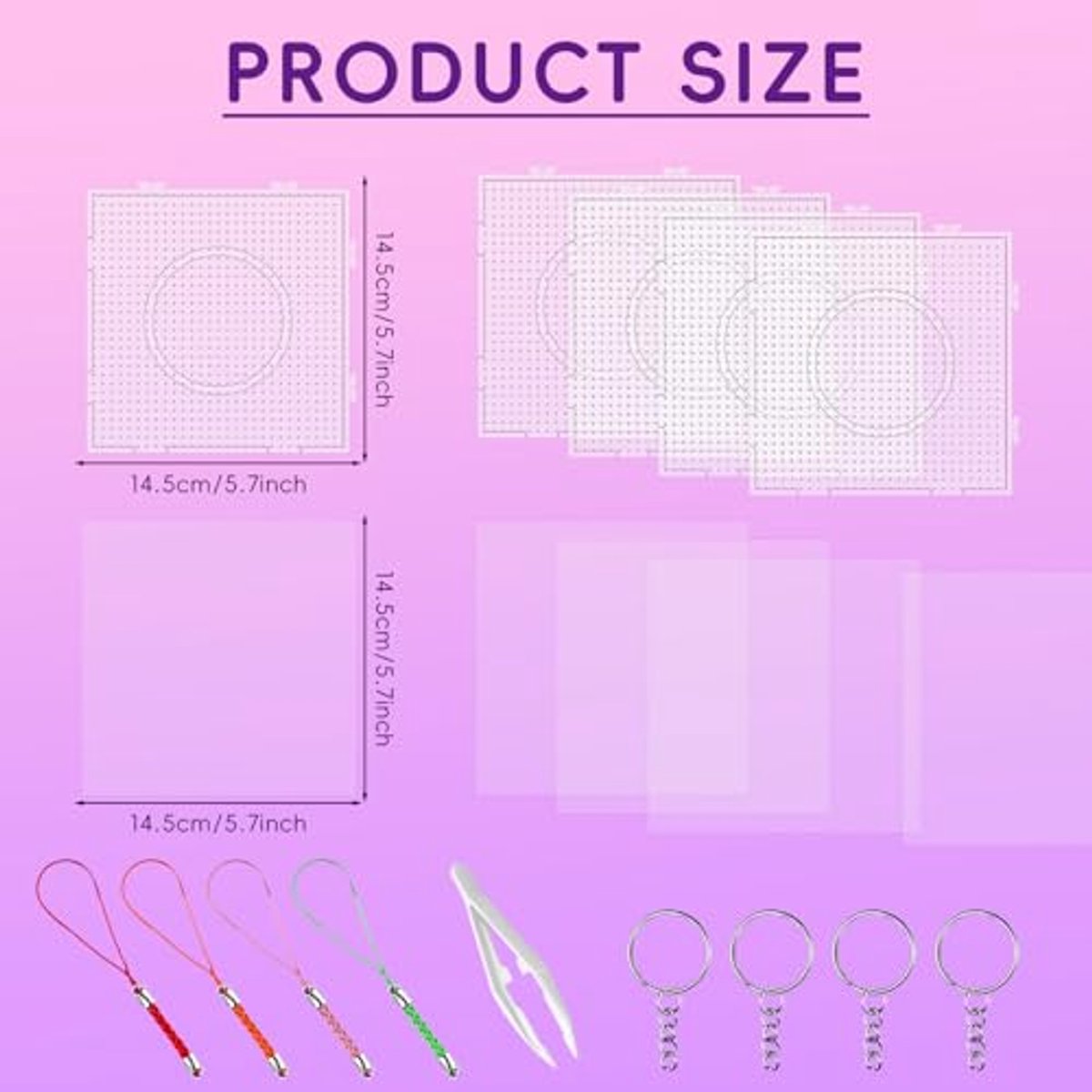 Strijkkralen Platen Set, 4 Stuks 5 mm Kralen voor Creatief Beadart — cadeau in Spellen & Speelgoed - foto 5