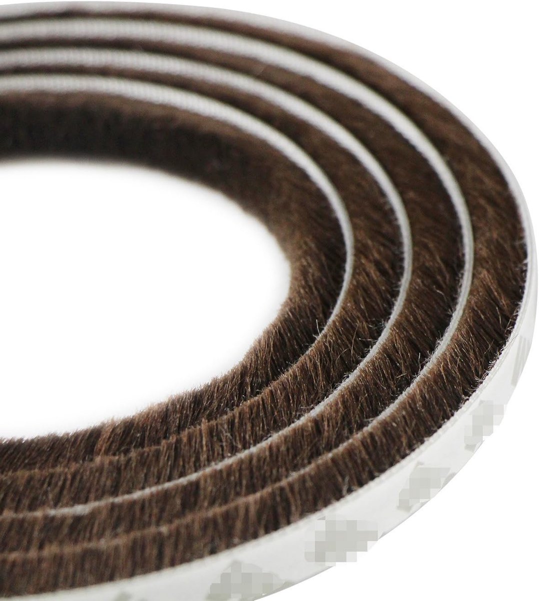 Allecto Plus - Winddichte Stofdichte 5m Deur Raamkozijn Seal Zelfklevende Borstel Strip - Bruin