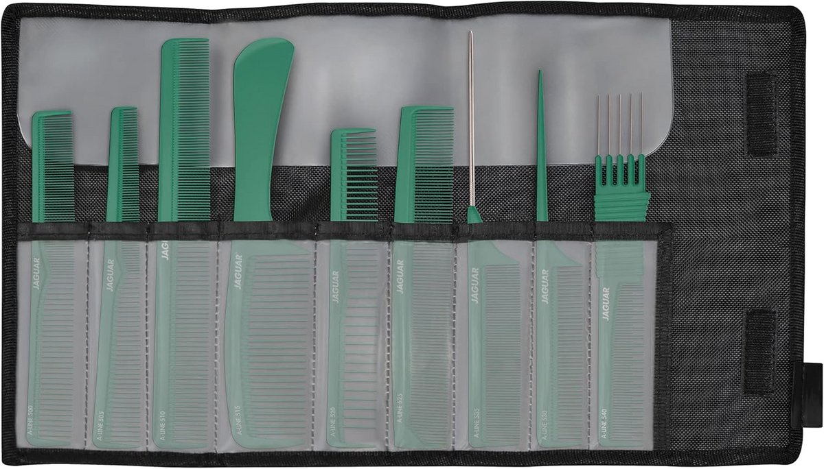 Haarkammen set - Professionele kammen - Haar stylen - Hittebestendig antistatisch - 9 stuks - Smaragd