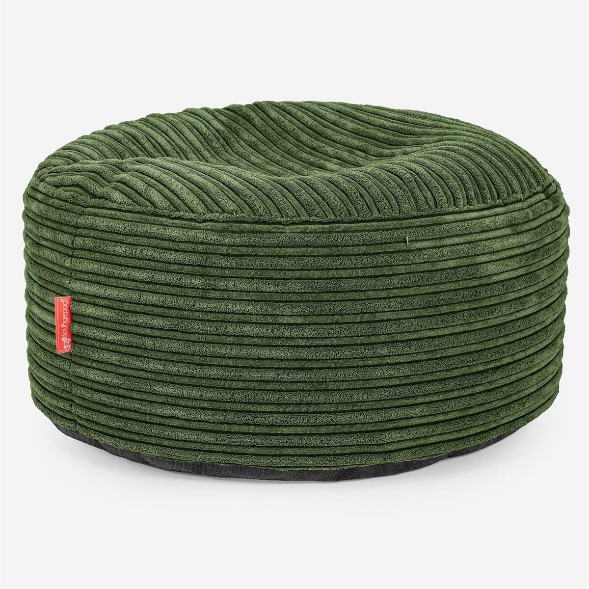 Poef Zitzak - Voetenbank Rond - Ontspannen Zitten - Kindveilige Rits - 58 cm Doorsnede - Bosgroen