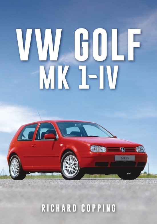 Rode VW Golf MK IV met "VW GOLF MK 1-IV RICHARD COPPING" tekst.