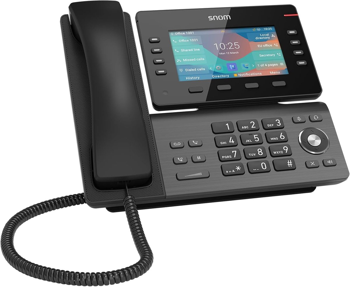 IP Desktop Telefoon - VoIP Telefoon Kantoor - Zakelijk Communiceren - Instelbare Kleurenscherm - 5 inch Scherm - Antraciet