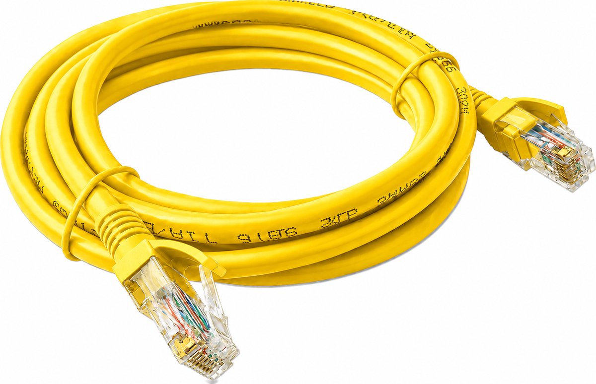 NexCable Premium Internetkabel 0,5 meter - CAT6 UTP Ethernet kabel RJ45 - Patchkabel LAN Cable Netwerkkabel - Geel