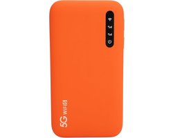Draagbare WiFi Hotspot - Mobiele Router - Internet Delen - Ondersteunt 16 Apparaten - 6100 mAh Batterij - Oranje