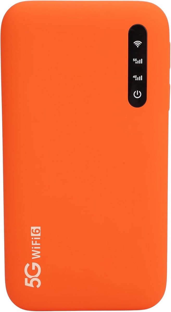Draagbare WiFi Hotspot - Mobiele Router - Internet Delen - Ondersteunt 16 Apparaten - 6100 mAh Batterij - Oranje
