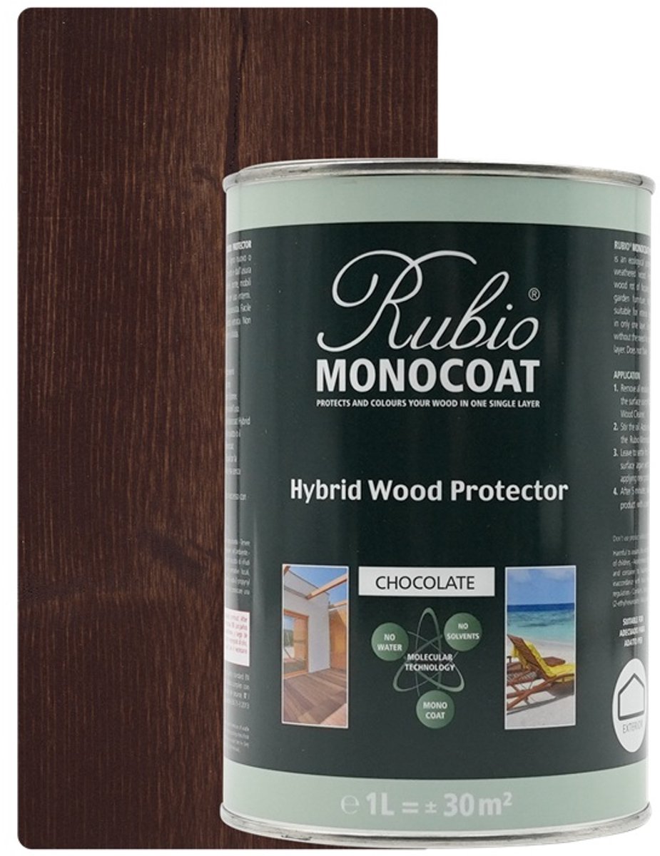 Rubio Monocoat Hybrid Wood Protector Chocolate 1L 124041