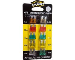 Auto Zekeringen - Platte Zekeringen - Auto Onderhoud - Set van 10 - 75-30 Ampere - Divers