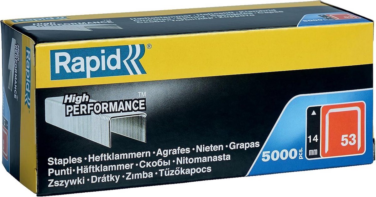 Tacker nieten - Metaaldraad nieten - Hout en stof - Fijndraad type 53 - 14 mm 5000 stuks - Metaal
