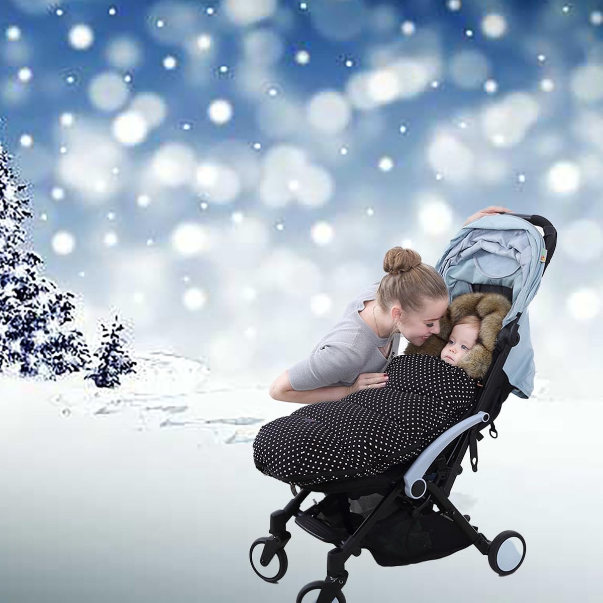 Baby Voetenzakken - Universeel Warm - Buiten Reizen - Waterdicht Winddicht - 100 cm Lengte - Rood