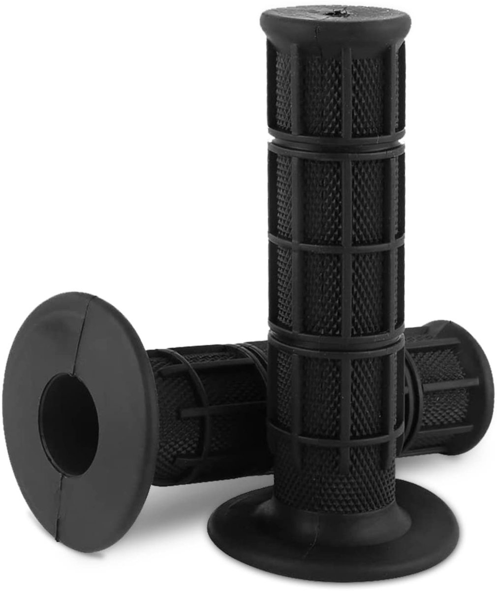 Dailygoods- Motorstuurgrepen Antislip - Set van 2 - Rubber - Universeel - 7/8" (22 mm) - Totale grootte 12 x 6 cm - Handgrepen