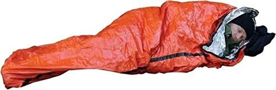 Nood Bivakzak - Noodschuilplaats - Buiten Overleven - Warmte Reflecterend - 213 cm x 91 cm - Oranje — afbeelding 2