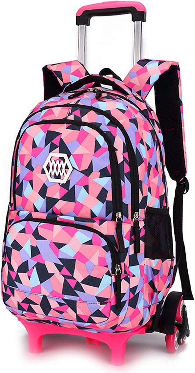 Schooltas Kinderen - Rugzak Set - Naar School Gaan - 3 Delige Set - 48 cm Hoog - Paars