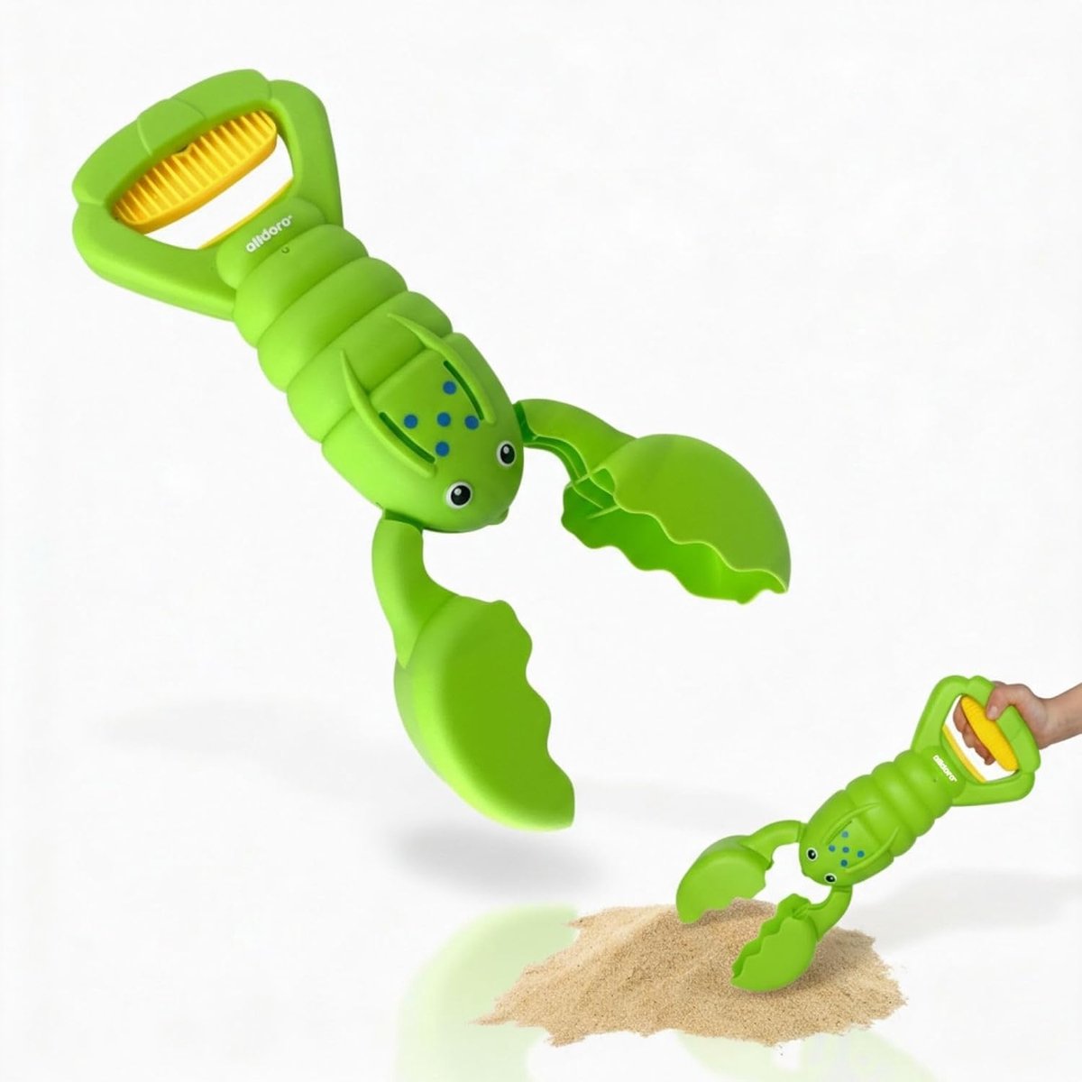 Zandbak Schelp - Zandgrijper - Groene Kreeft Design - Lichtgewicht en Eenvoudig te Gebruiken - Duurzaam Materiaal - Voor Kinderen vanaf 3 Jaar