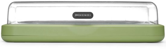 HENDI Koelvitrine GN 1/1 - polypropyleen, rvs, koelelement - 59,3x38,9x14,7 cm - groen - buffet van Merkloos — afbeelding 2