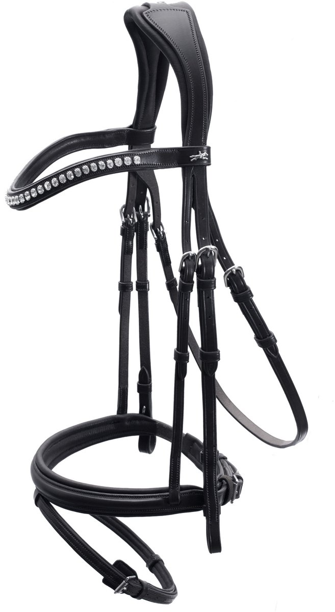 Schockemöhle Montreal Select hoofdstel - Espresso/Cream/Silver - Full size