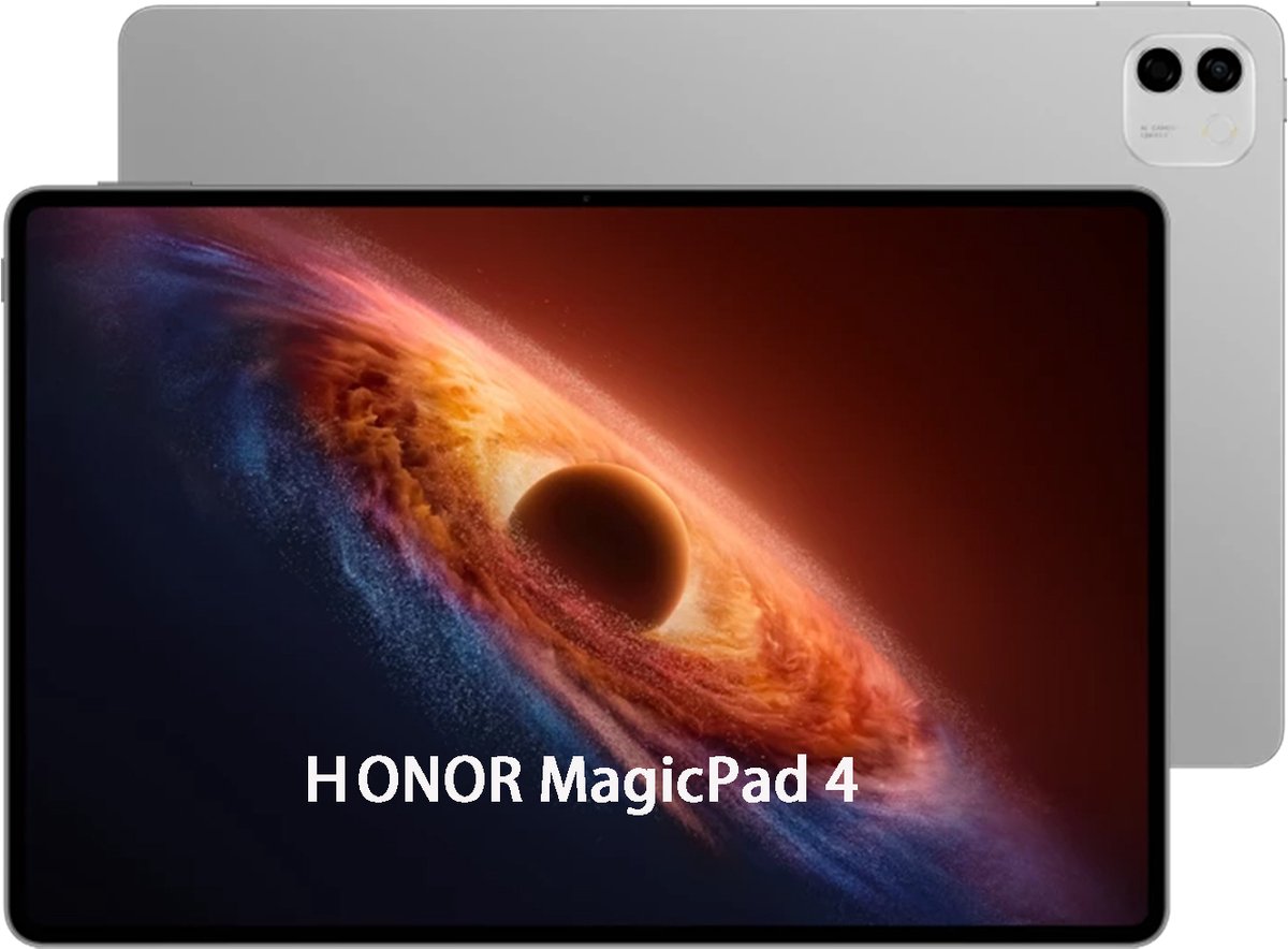 HONOR MagicPad 4 – Premium Tablet (12.3 Inch) – WIFI – 12GB RAM + 256GB Opslag – Snapdragon 8 Gen 5 – 3K OLED (165Hz) – MagicOS 10 – Space Gray