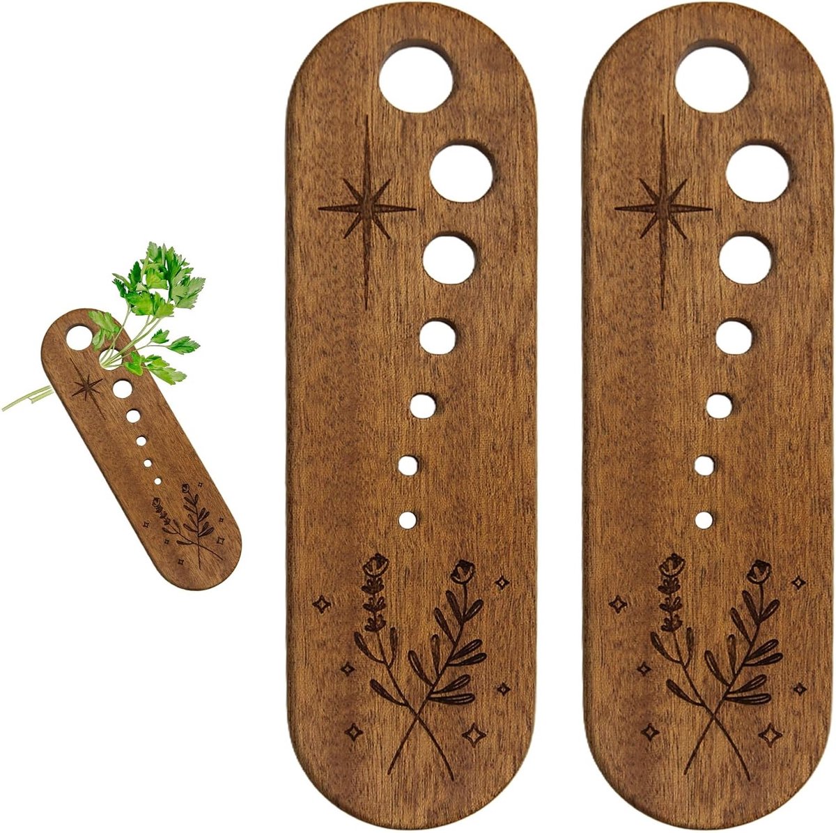 Houten Groente Blad Separatoren - Keuken Gadgets voor Kruidenscheiding, Handige Keukentools voor Koken en Bereiden van Groenten