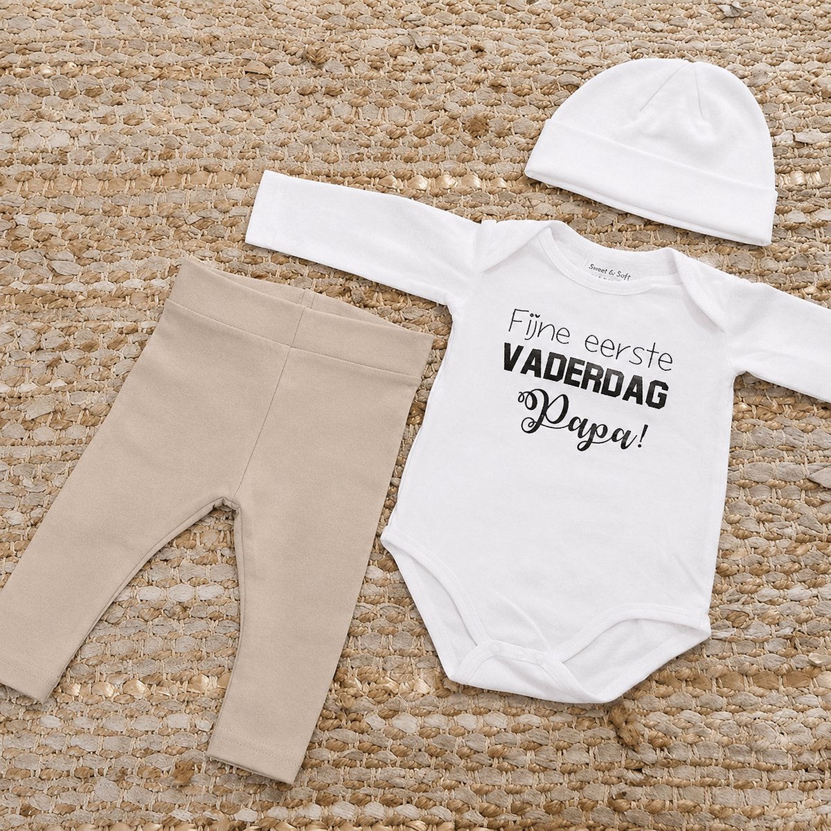 set romper papa baby met tekst jongen meisje fijne eerste vaderdag maat 50-56