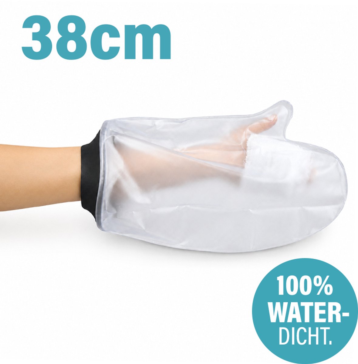 Waterdichte Douchehoes Gipshoes Hand 38cm – Onderarm & Pols – Latexvrij