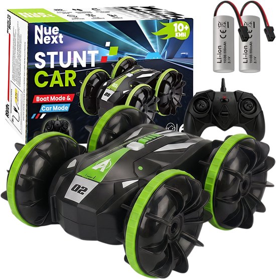Bestuurbare Auto All-Terrain - RC Auto met 2 Accu's - Waterdicht - Speelgoed Autos Jongens - Buitenspeelgoed - Race Car/Boot Land & Water - 1,5u Speelplezier - Radiografisch - Aqua-Land Racer