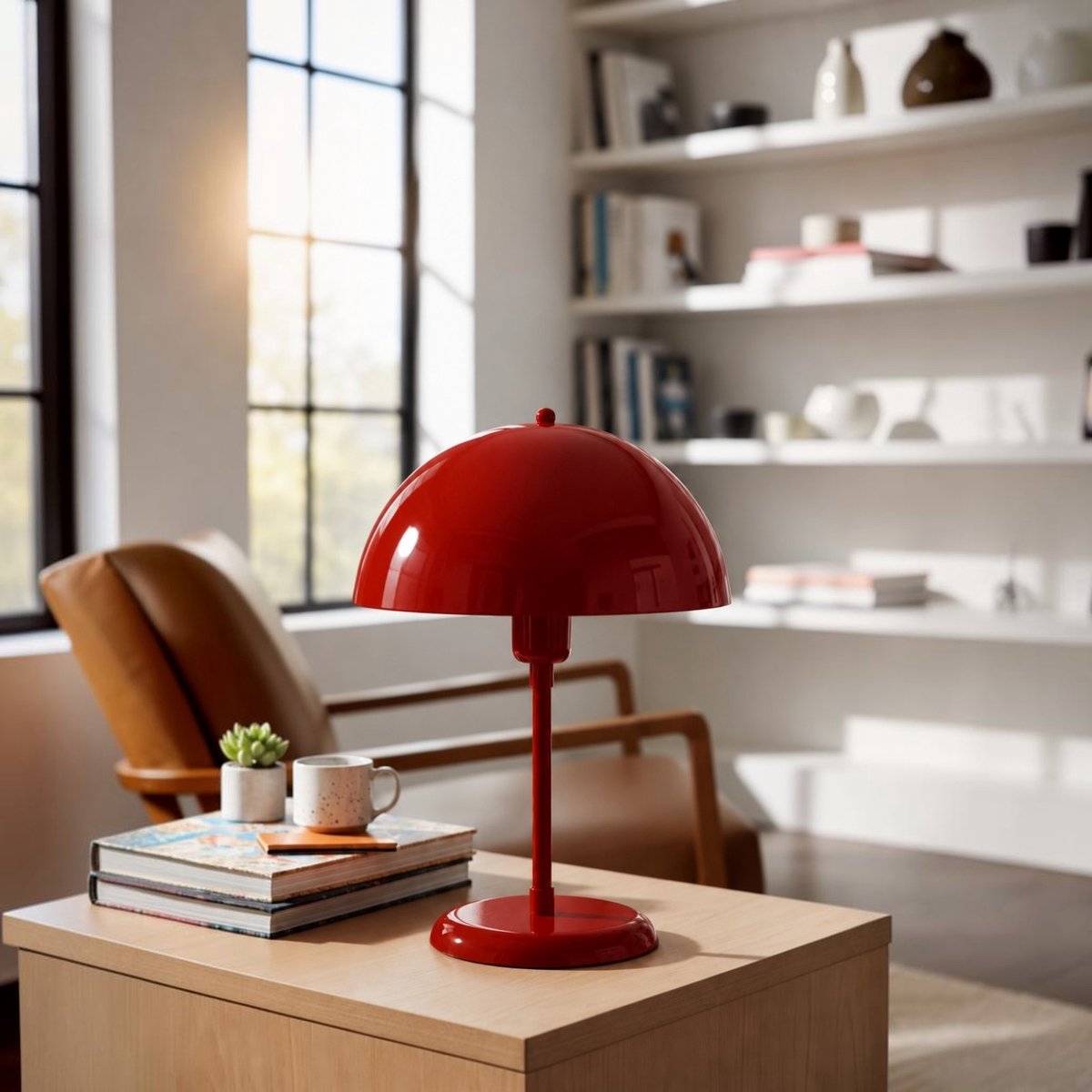 Bamyum hanglamp, industriële Modern stijl, Ø24 cm, rood metalen lamp