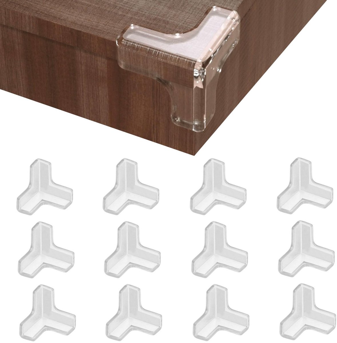 MTTproducts- Hoekbescherming 12 stuks - Randbescherming - Kinderbeveiliging - BPA-vrij - Sterke grip - Eenvoudig te gebruiken - Meubelbescherming