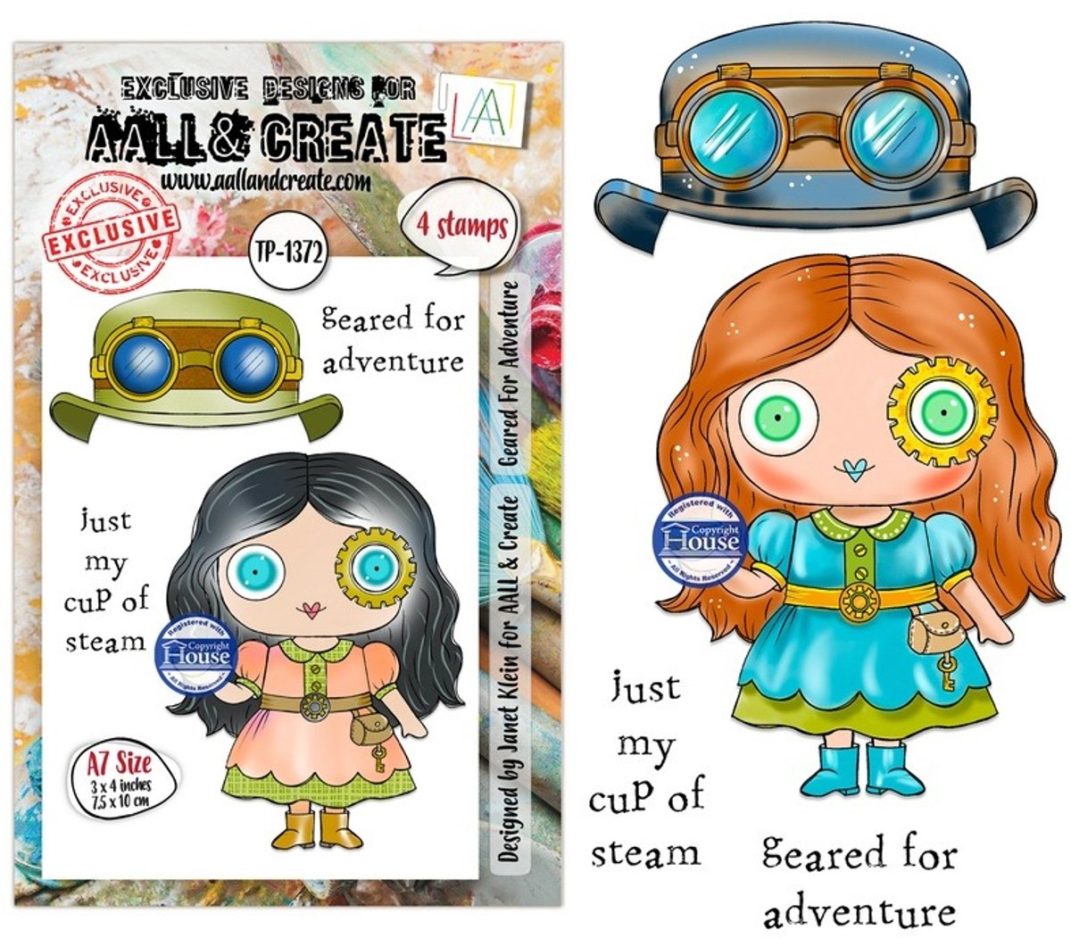 Aall & Create clearstamps A7 - Geared for adventure