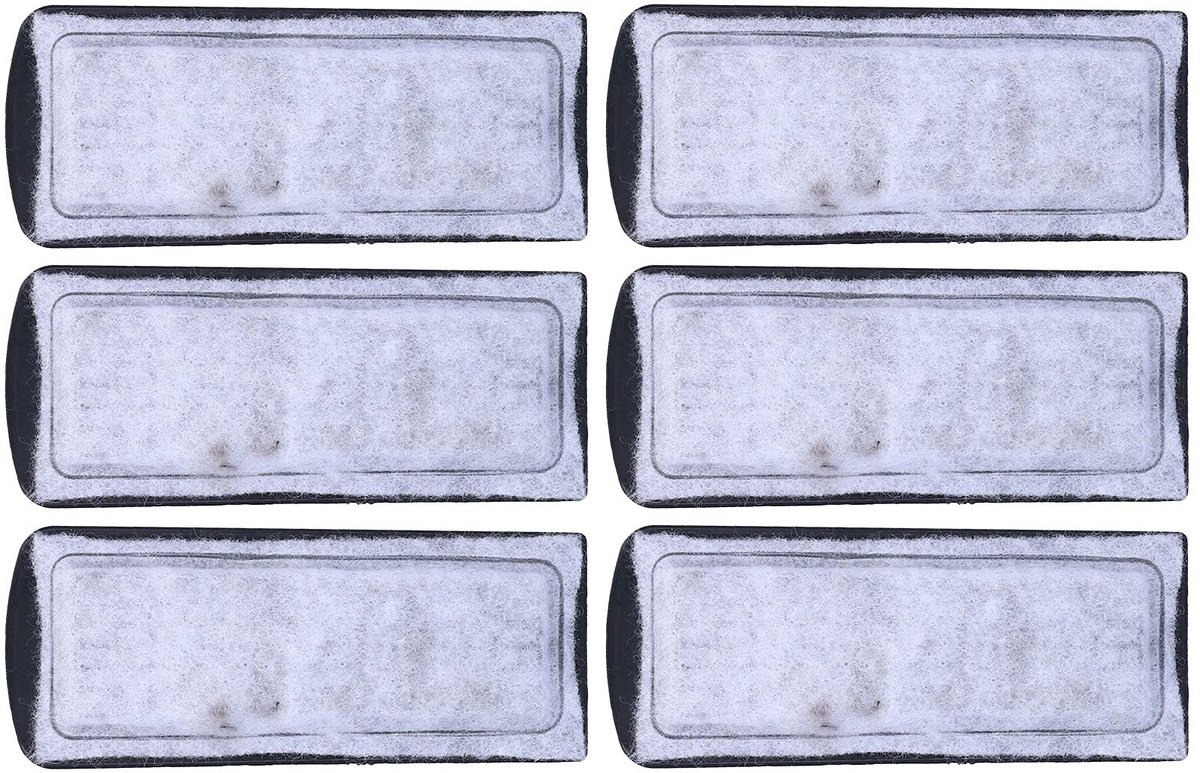 Cosensi- Aquariumfilter Vervangingsset 6 Stuks - Hoogwaardig Filterkatoen - Actieve Koolstof - Wandgemonteerd Accessoire - Veilig en Duurzaam - Voor Schoon Water - Filtermateriaal