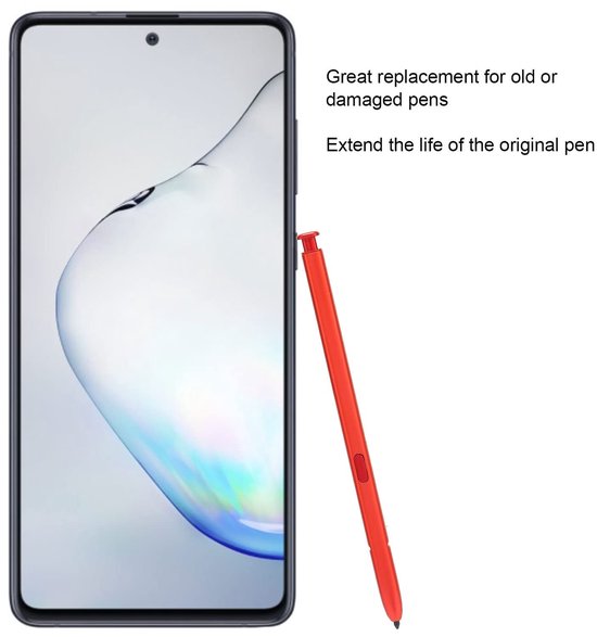MTTproducts - Vervangende Styluspen - Hoge Gevoeligheid - Rood - Touch S Pen Zonder Bluetooth - Geschikt voor Note 10 en Note 10 Plus — afbeelding 4