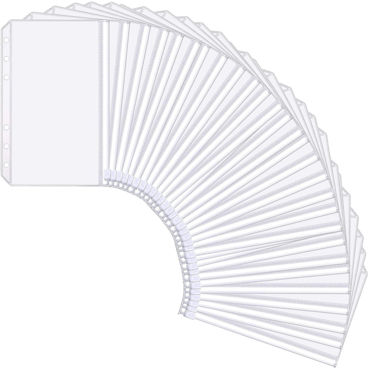 MTTproducts- Enveloppen A6 - 30 Stuks - Waterdichte Enveloppen - Kunststof Hoes met Ritssluiting - Budgetvakken - Documentenhouder - Documentenmap