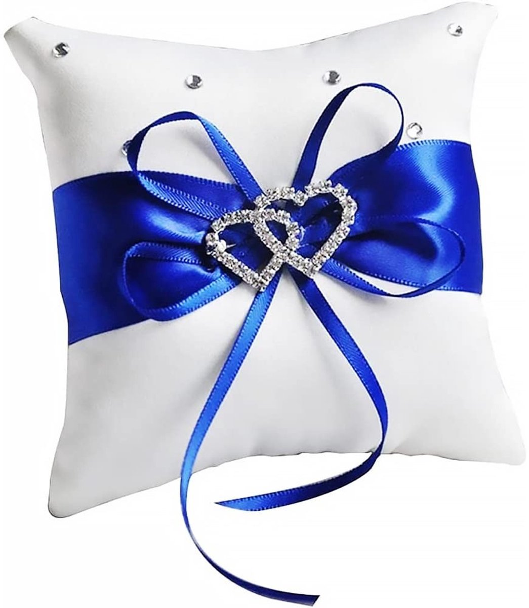 MTTproducts- Ringenkussen 10 x 10 cm - Trouwring Kussen - Bruiloft Accessoires - Vierkant Kussen - Satijnen Strik - Huwelijksdecoratie - Trouwringkussen