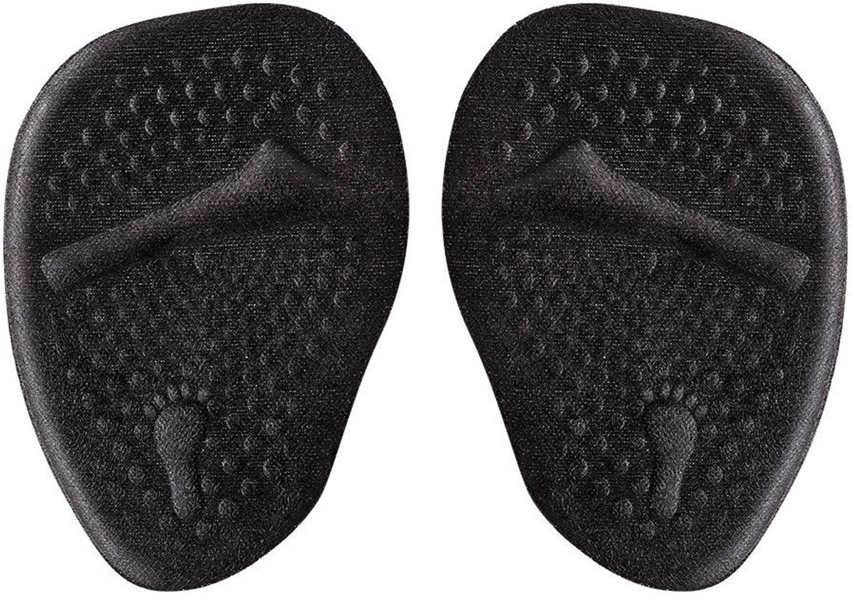 MTTproducts- Voetkussen Antislip - Hoge Hielkussen - Voetkussentjes voor Voorvoet Pijn - Schokabsorberend - Herbruikbaar - Suède Zwart - Schoeninlegzolen