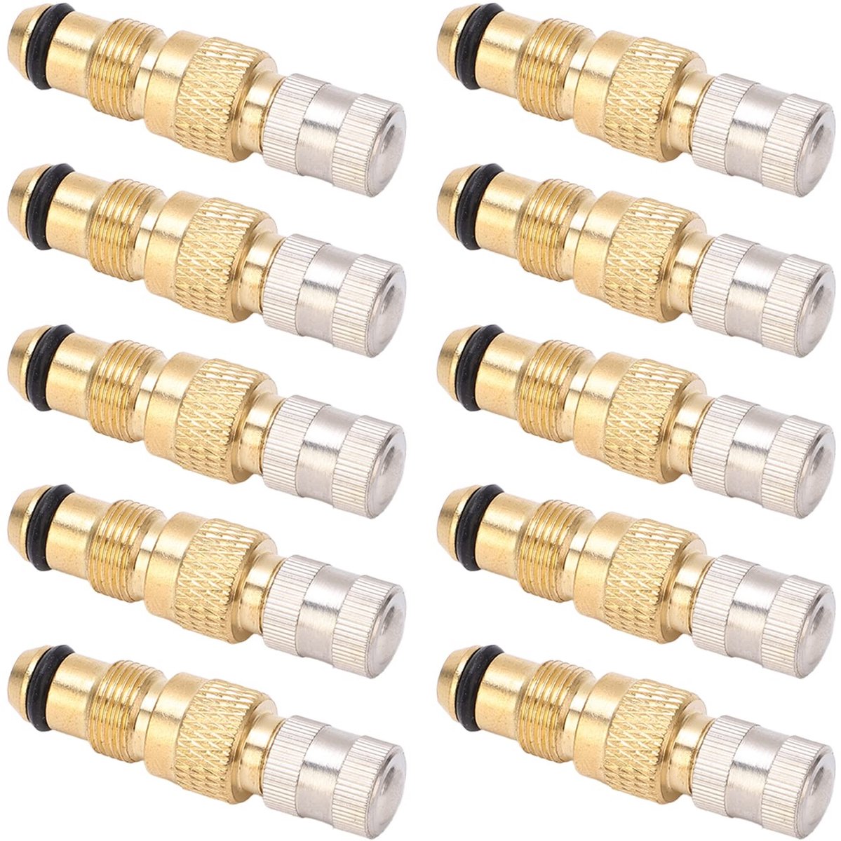 Dailygoods- Bandventiel 10 stuks - Luchtvloeistofklep - Tubeless - Metalen klemventielen - Messing klepsteel - Veiligere rijervaring - Luchtklep