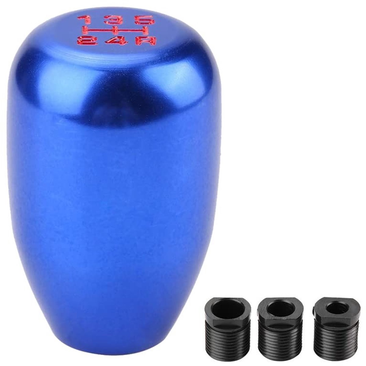 Dailygoody - Versnellingspook - Aluminium - Stijlvol ontwerp - Blauw - 5 versnellingen - Geschikt voor auto - Universeel