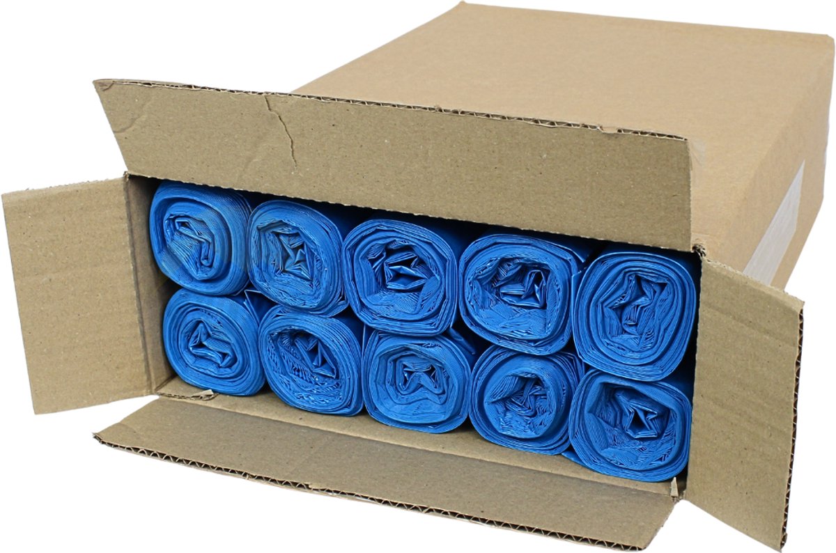 100x LDPE Afvalzakken 90 x 110 cm (170L) Blauw – Type 70 op rol