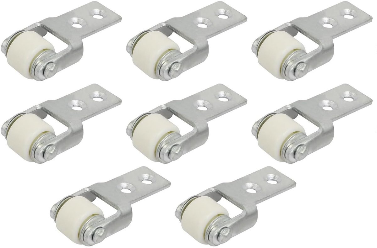 Dailygoods- Geleidingswiel 8 stuks - Schuifdeurwiel - Zwenkwiel - Meubelwiel - Nylon - Robuust en waterdicht