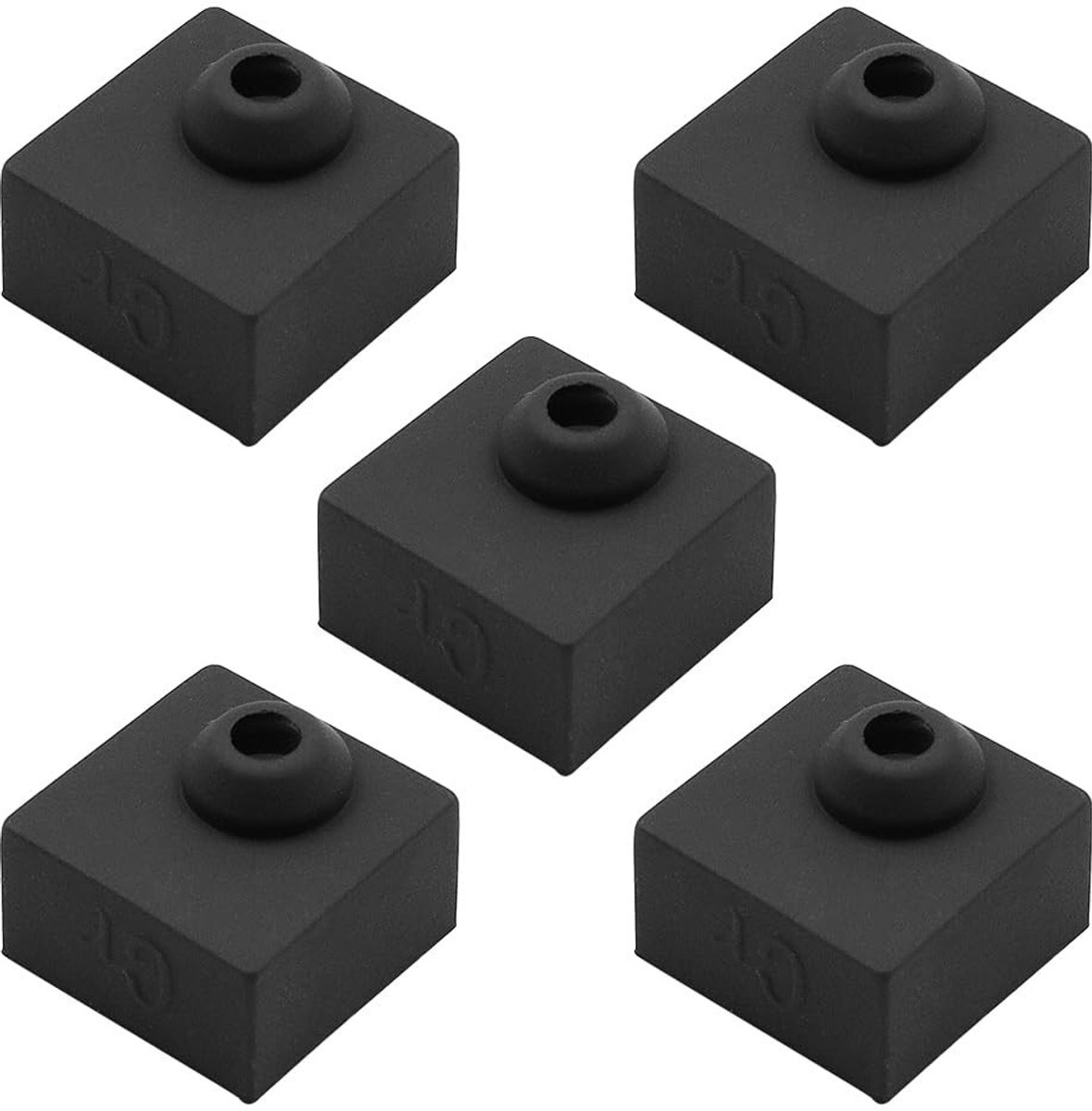 Dailygoods- Hotend Cover - Hittebestendig Siliconen - 5 Stuks - Antiaanbak - Bescherming Verwarmingsblok - Compatibel met MK7/8/9 - Verwarmingsblokhoes