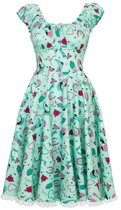 Hell Bunny Kellie Dress Dames Midi-jurk - munt - S
