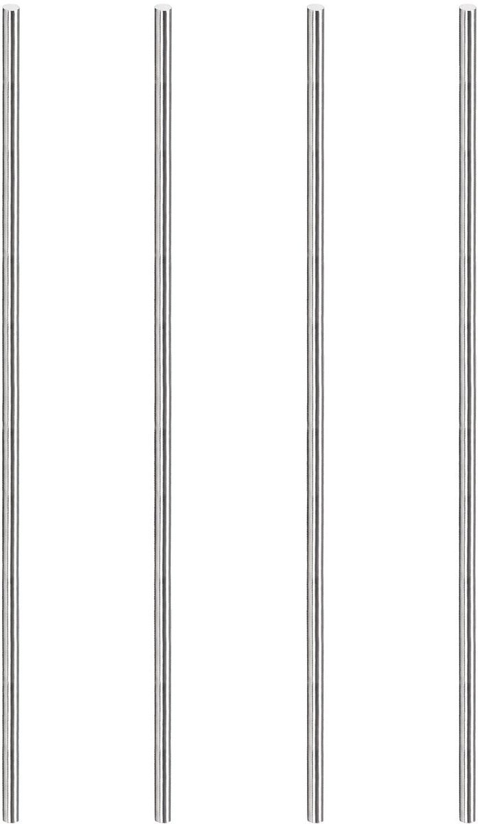 Dailygoods- Ronde Stang - Roestvrij Staal 304 - 5 mm x 350 mm - Ambachtelijk Model - Vliegtuigmodel/Scheepsmodel - 4 Stuks