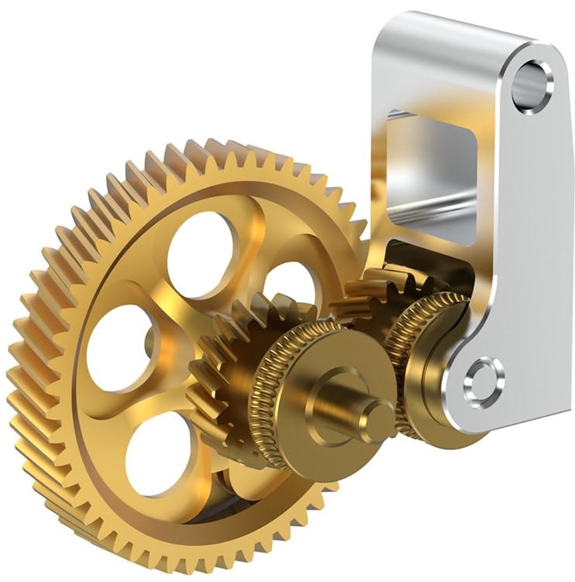 Dailygoods- Extruder Gears - Gouden RNC Nano-gecoate Schokbestendige Stalen Tandwielen - Compatibel met Bambu X1C/P1P/P1S - Duurzaam - Hoogwaardige Materialen - Inclusief 1x Sprocket - 3D Printer Gear