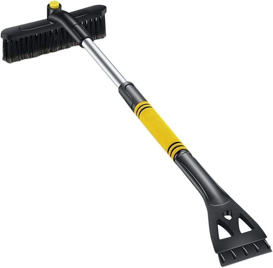 Auto Sneeuwborstel - Ijsschraper Bezem - Winterklaar Maken - Uitschuifbaar Handvat - Tot 91 cm - Zwart