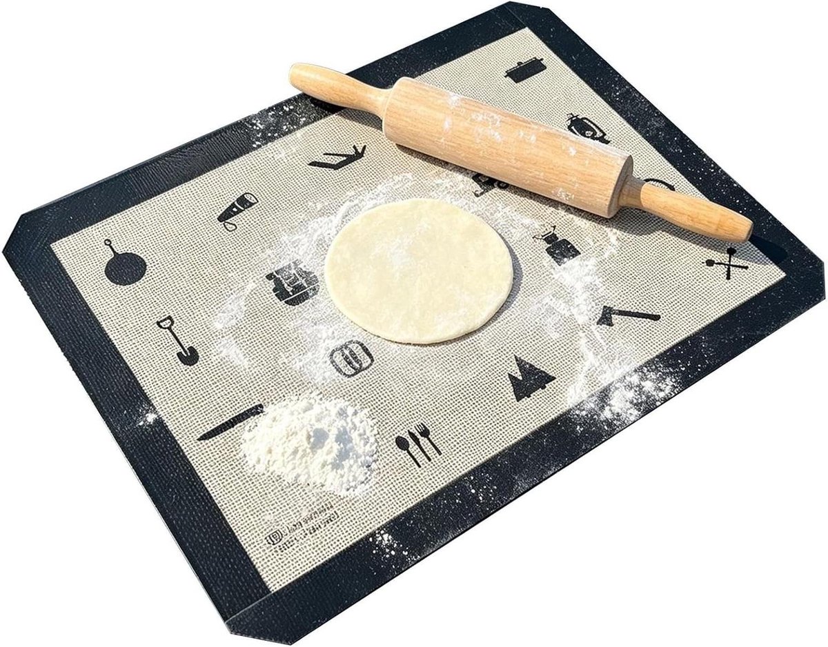 Siliconen Bakmat Hittebestendig Vel Oven Koken Antiaanbaklaag 30 x 40 cm Niet gespecificeerd