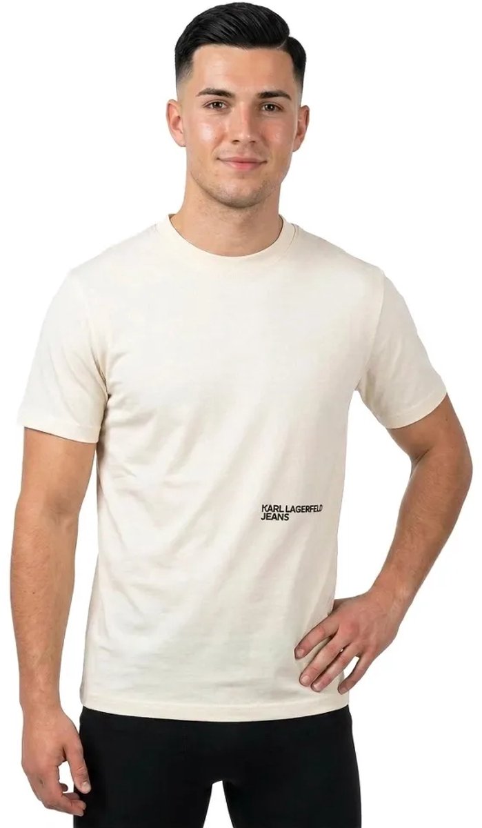 Karl Lagerfeld Jeans B3m17005 T-shirt Met Korte Mouwen Beige XL Man