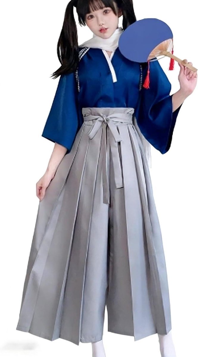 Dames Kimono Set - Japanse Stijl - Ontspannen Thuis - Ruches Details - One Size - Meerdere Kleuren