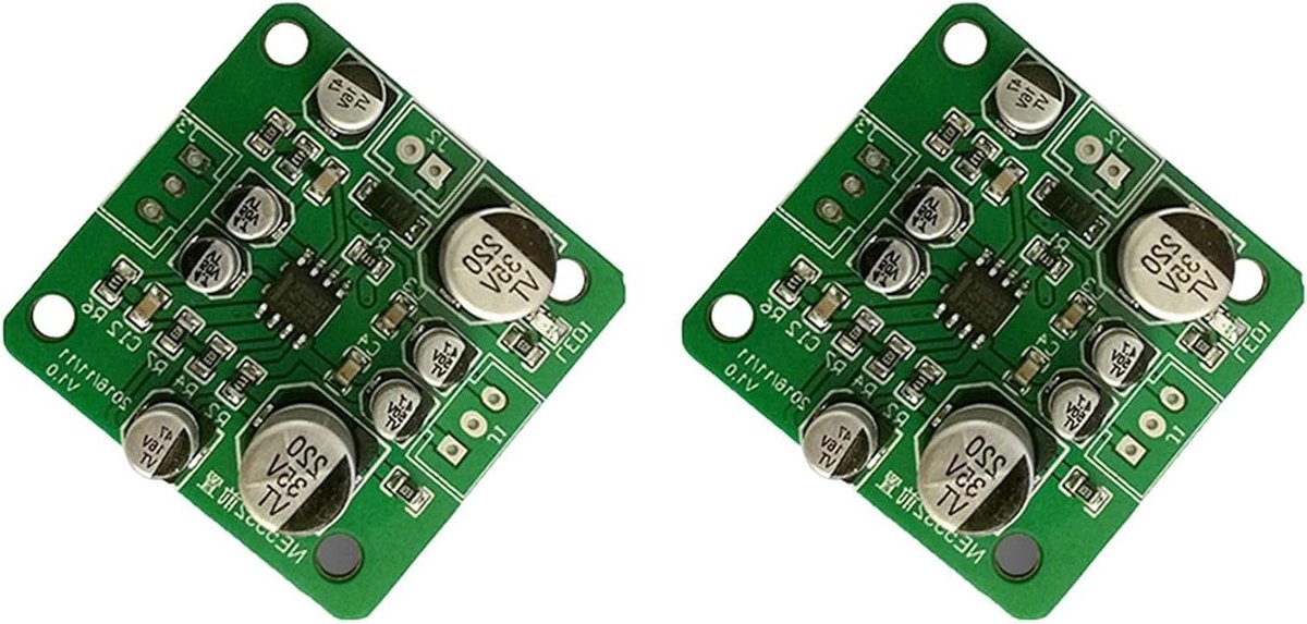 Voorversterker Board - Stereo Preamp - Hifi Geluid - Dual Channel - 2 Stuks - Groen
