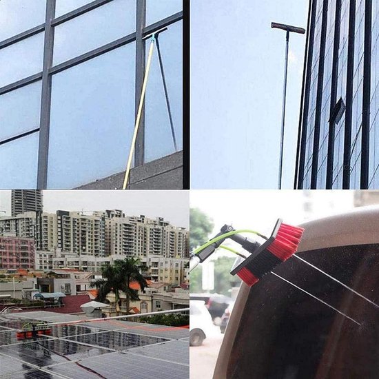 Telescoopsteel - Reinigingssteel - Ramen Schoonmaken - Wateraanvoer Slang - 12 meter - Aluminium — afbeelding 4